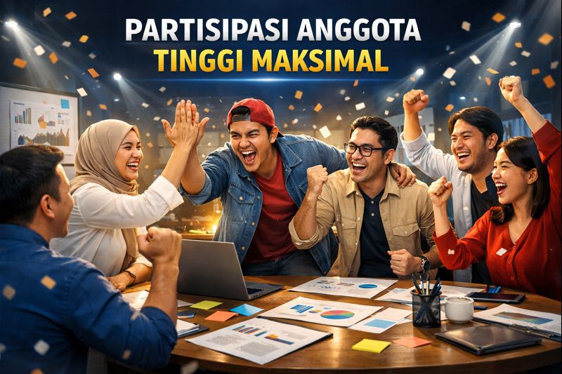 Partisipasi Anggota Tinggi Maksimal